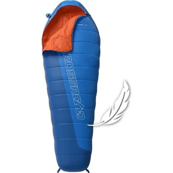 Spacák Péřový spací pytel Crossroad MIRAGE 210 L Modrá, Tmavě modrá, Oranžová, Bílá