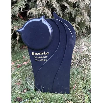 Smuteční dekorace Pomník pro kočku s gravírováním cena včetně gravírování