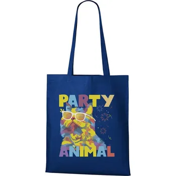 Nákupní taška DOBRÝ TRIKO Bavlněná taška s potiskem Party animal Barva: Královsky modrá