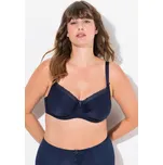 Ulla Popken, Plus size Podprsenka s kosticemi, žakár, krajka, střapec, košíčky C-F pro plnoštíhlé nadměrná velikost, 820379139-1103, modrý, 100E, Nadměrné velikosti, Plus size oblečení, Oblečení pro boubelky, Oblečení pro baculky, Oblečení pro plnoštíhlé,