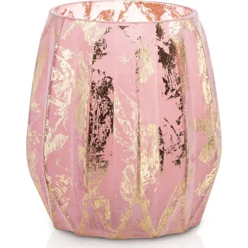 Svícen LED svícen AmeliaHome CORDOBA 12x13 cm pudrově růžový, velikost 12*13