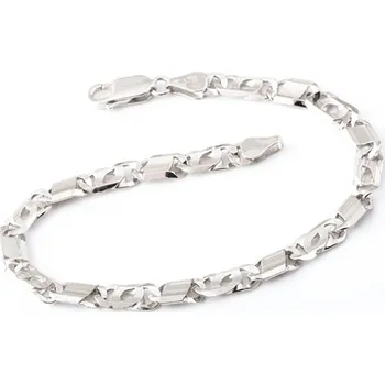 Náramek Pánský stříbrný náramek 23 cm 76048F + dárek zdarma