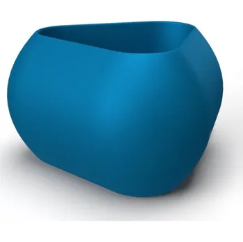 Květináč Květináč TRIANGLE XL, sklolaminát, výška 136 cm, modrá