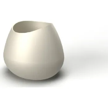 Květináč Květináč DROP L, sklolaminát, výška 60 cm, bílá