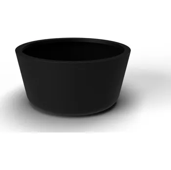 Květináč Květináč BASE XXL, sklolaminát, výška 72 cm, černá