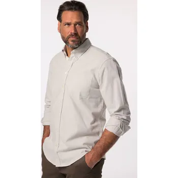 Pánská košile JP1880, Plus size Pruhovaná košile JP1880, dlouhé rukávy, Kent límeček, Modern střih, do 8XL pro plnoštíhlé nadměrná velikost, 834276200-1453, bílý, 4XL, Plus size oblečení, Oblečení pro vysoké muže, Nadměrné velikosti, Oblečení pro plnoštíhlé.