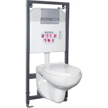 Klozet Kerra Doris/Pacific Chrom WC závěsný komplet