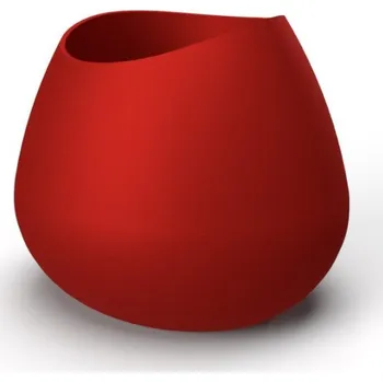 Květináč Květináč DROP L, sklolaminát, výška 60 cm, červená