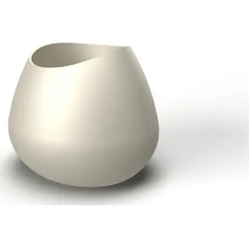 Květináč Květináč DROP XL, sklolaminát, výška 80 cm, bílá