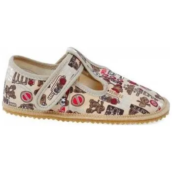 Pánská zdravotní obuv Chlapecké barefoot papuče BEIGE SIGNS, Beda vel. 30