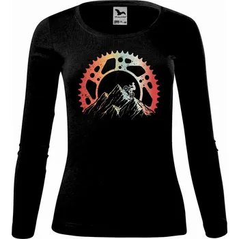 Dámské tričko DOBRÝ TRIKO Dámské bavlněné triko Horská jízda Velikost: 3XL, Barva: Černá