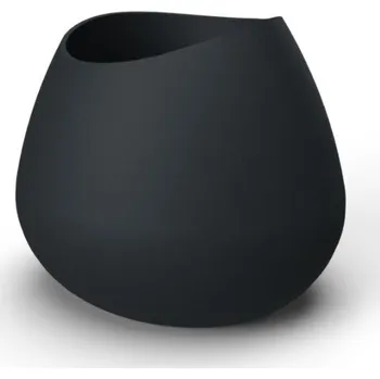 Květináč Květináč DROP XL, sklolaminát, výška 80 cm, antracit