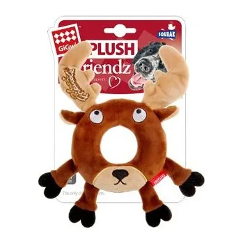 Hračka pro psa Hračka pes GiGwi Plush Friendz sob s gumovým kroužkem