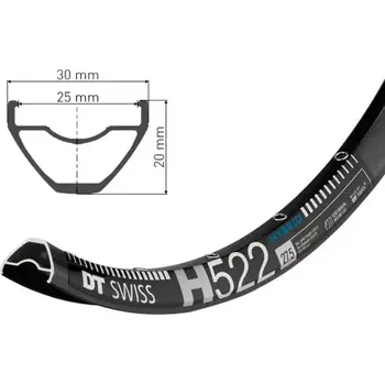 Ráfek na kolo DT Swiss 27,5" MTB ráfek DT Swiss H 522, 584x25 počet děr 28