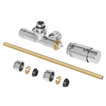 Radiátor INVENA Sada spodního jednobodového připojení 50 mm, L/P, chrom (CZ-87-015)