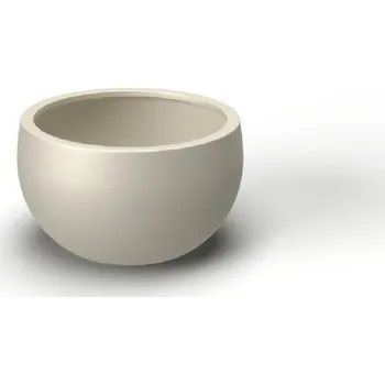 Květináč Květináč BOWL HIGH L, sklolaminát, výška 40 cm, bílá