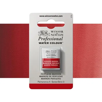 Vodová barva Akvarelová barva Winsor & Newton Professional, půlpánvička - Perylene Maroon