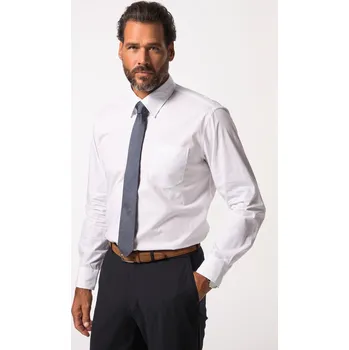 Pánská košile JP1880, Plus size Košile, kolekce Business, variabilní límeček, do 8XL, Comfort střih pro plnoštíhlé nadměrná velikost, 703633200-1457, bílý, L, Plus size oblečení, Oblečení pro vysoké muže, Nadměrné velikosti, Oblečení pro plnoštíhlé.
