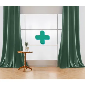 Závěs Zatemňovací závěsy VELVET mentolové 140x250 cm (2 ks), řasící páska