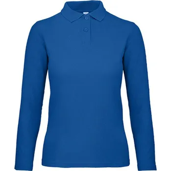Dámská košile B&C Dámská polokošile s dlouhým rukávem PWI13 Royal Blue M