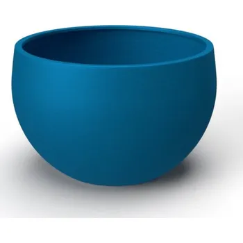Květináč Květináč BOWL HIGH XXL, sklolaminát, výška 75 cm, modrá