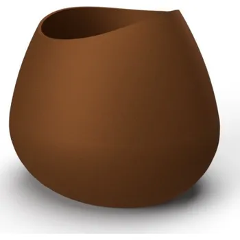 Květináč Květináč DROP XXL, sklolaminát, výška 100 cm, hnědá