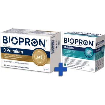 Doplněk stravy Biopron9 Premium 60 tobolek + Biopron Metabolic 20 sáčků