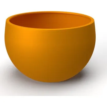 Květináč Květináč BOWL HIGH L, sklolaminát, výška 40 cm, oranžová