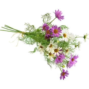 umělá květina Luční kvítí kopretiny světle fialové 70 cm