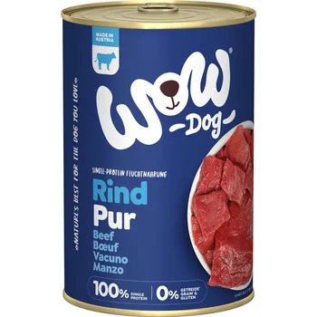 Krmivo pro psa 6x400g WOW Pur - hovězí