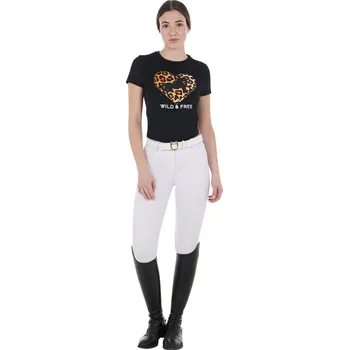 Equestro Dámské triko Wild and Free Velikost: S, Varianta: Černá
