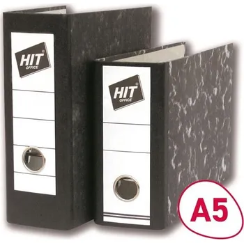 Karton PP Pákový pořadač A5 na výšku, mramor černý, 8,0cm
