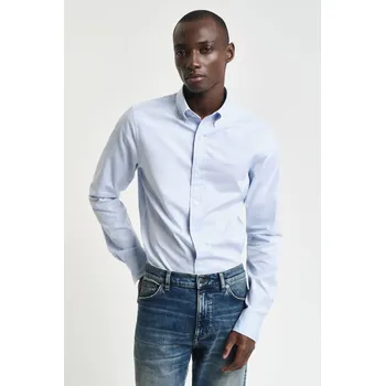 Pánské oblečení KOŠILE GANT SLIM PINPOINT OXFORD SHIRT LIGHT BLUE