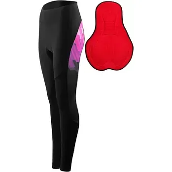 cyklistické kraťasy FORCE Jarní a podzimní kalhoty Force Ridge do pasu s vložkou, černo/růžové velikost M