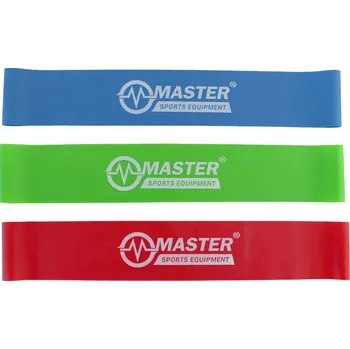 Akční set posilovacích gum MASTER Aerobik Tone Loop - 0,3, 0,5 a 0,7 mm