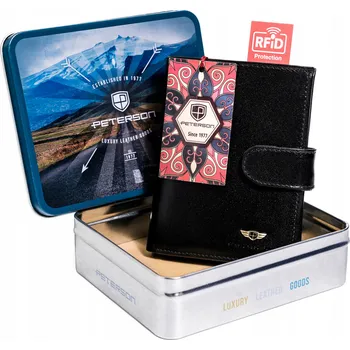 Peněženka Vertikální kožená peněženka se západkou