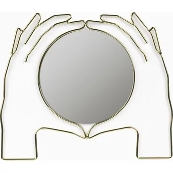 Zrcadlo Doiy Zrcadlo, zlaté, nerez, 26 cm, Xéria