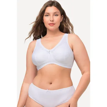 Podprsenka Ulla Popken, Plus size Odlehčující podprsenka Kelly, bez kostic, krajka pro plnoštíhlé nadměrná velikost, 659343209-1107, bílý, 120E, Nadměrné velikosti, Plus size oblečení, Oblečení pro boubelky, Oblečení pro baculky, Oblečení pro plnoštíhlé, Oblečení pr
