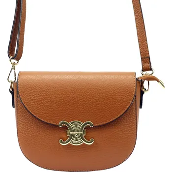 Kožená crossbody kabelka Luka 20-065 koňaková