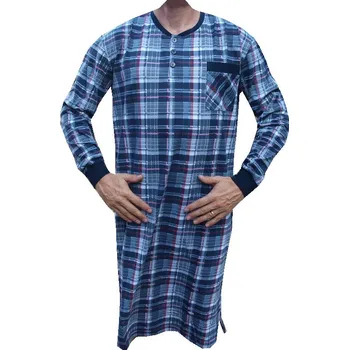 Pánská noční košile xcena Pánské bavlněné košile dl rukáv Velikost: M