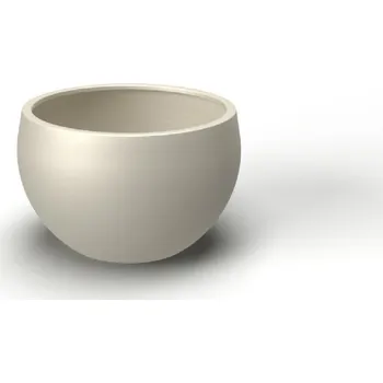 Květináč Květináč BOWL HIGH XL, sklolaminát, výška 60 cm, bílá