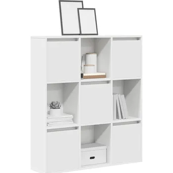 vidaXL Knihovna 89x24x101,5 cm kompozitní dřevo [860406] Barva: Bílá