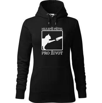 Dámská mikina DOBRÝ TRIKO Dámská mikina s potiskem Nejlepší přítel Velikost dámské mikiny: 2XL, Barva: Černá