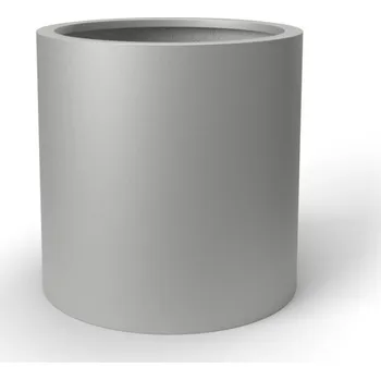 Květináč Květináč CYLINDER M, sklolaminát, výška 50 cm, světle šedá