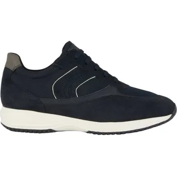 Pánské tenisky Pánské volnočasové boty Geox UOMO HAPPY 41 Tmavě modrá, Hnědá, Bílá