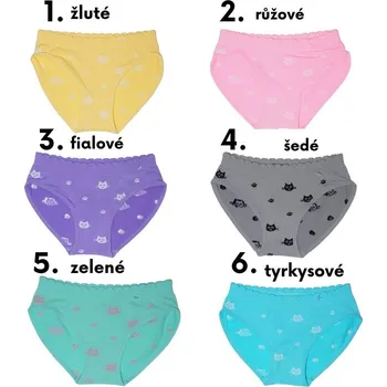 Greenice 6199 Dívčí bezešvé kalhotky s kočičkou
