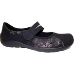 Vycházková obuv-baleríny, Remonte, černá+kytky: 29,8 45 (24189-24192)