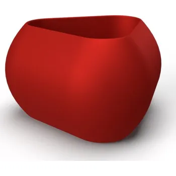 Květináč Květináč TRIANGLE XL, sklolaminát, výška 136 cm, červená