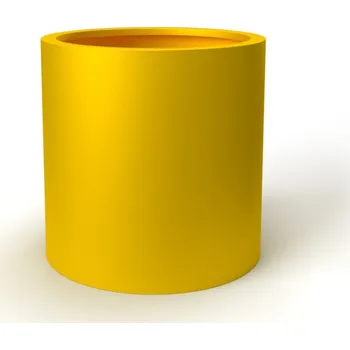 Květináč Květináč CYLINDER M, sklolaminát, výška 50 cm, žlutá