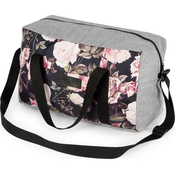 Kabelka Příruční zavazadlo Solier STB01 40x25x20 Barva: světle šedá + růžová